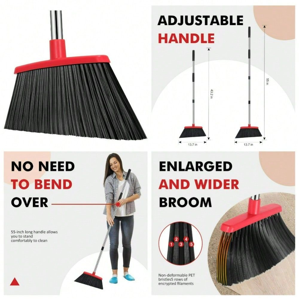 Commercial Kitchen Broom - Inch Heavy Duty Outdoor Broom With