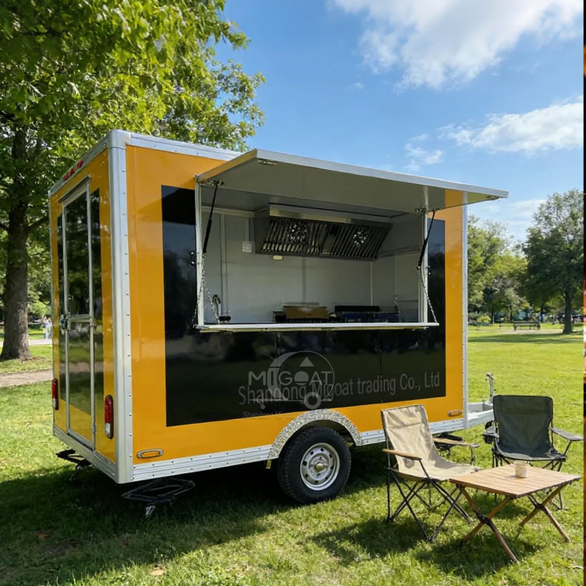 Yellow Black Food Truck Mobile - огляд і ціна Commercial Kitchen Windows