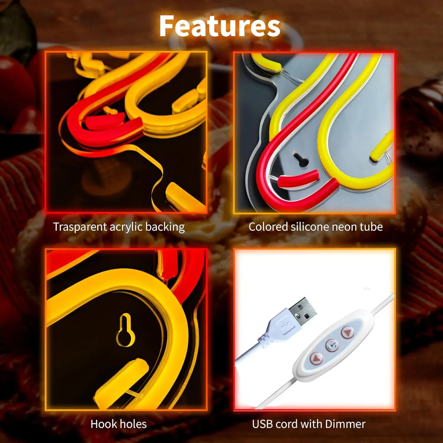 Hot Dog LED Neon Sign for Wall - огляд і ціна Commercial Kitchen Windows