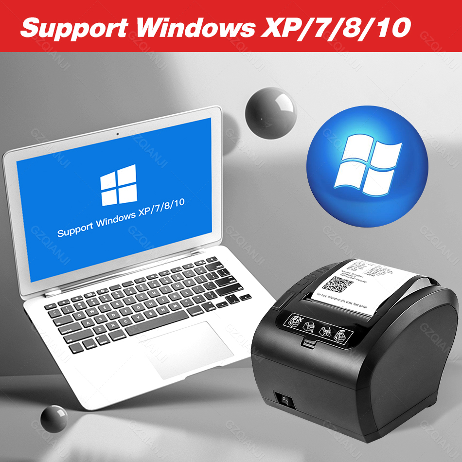 80mm Thermal Receipt Printer W - огляд і ціна Commercial Kitchen Windows