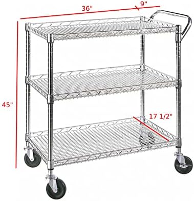Heavy Duty 3 Tier Rolling Util - огляд і ціна Commercial Kitchen On Wheels