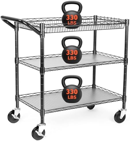 Heavy Duty Utility Cart, 990Lb - огляд і ціна Commercial Kitchen On Wheels