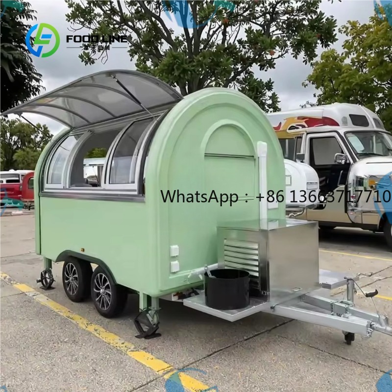 Customized Round Food Trailer  - огляд і ціна Commercial Kitchen Windows