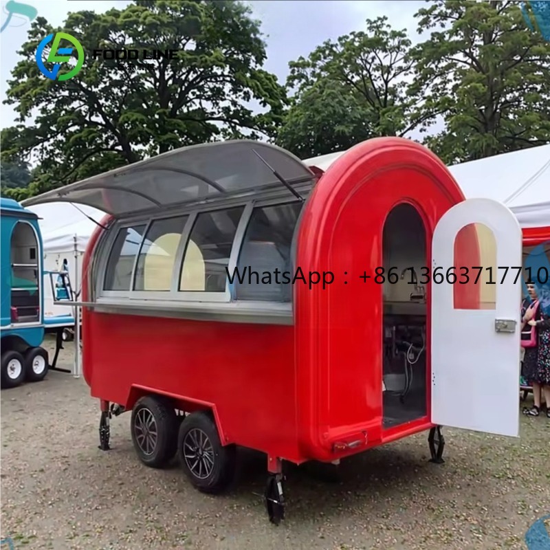 Customized Round Food Trailer  - огляд і ціна Commercial Kitchen Windows