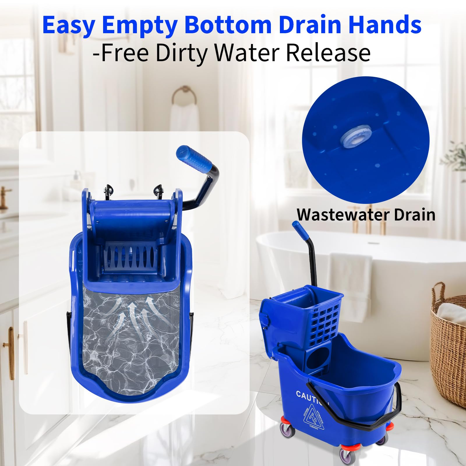 Commercial Mop Bucket with Sid - огляд і ціна Commercial Kitchen On Wheels