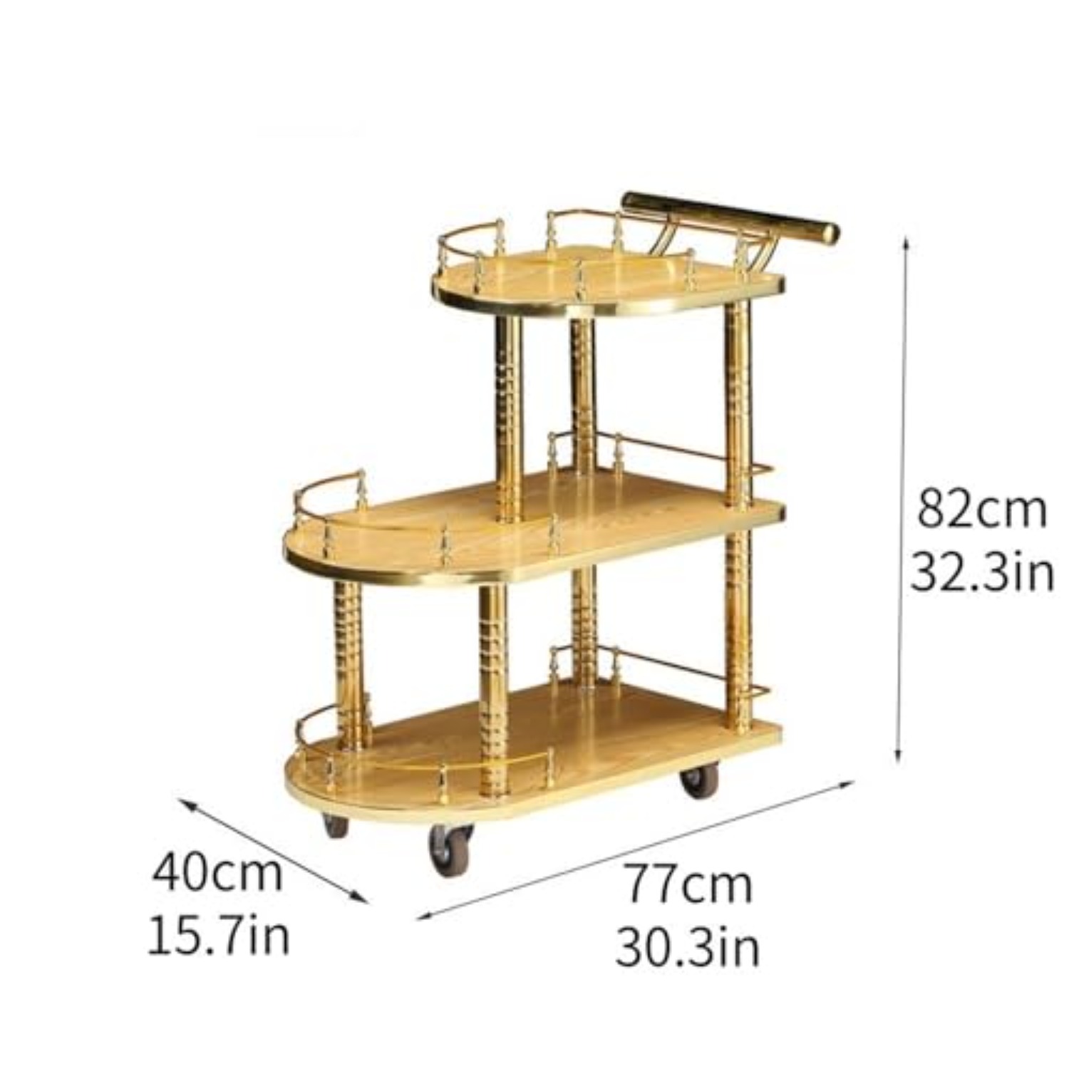 3-Tier Bar Cart, Restaurant Ut - огляд і ціна Commercial Kitchen On Wheels