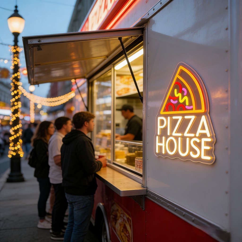 Pizza House Neon Sign USB Dimm - огляд і ціна Commercial Kitchen Windows